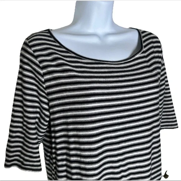Free People Women’s Frenchie T-Shirt Dress Medium Half Sleeve Striped Cut Out - Picture 6 of 13
